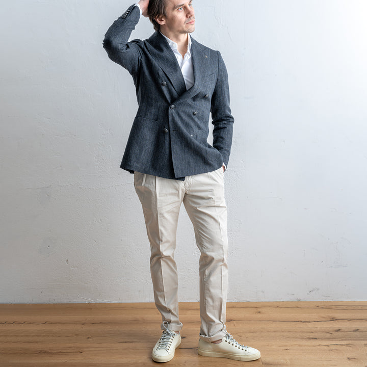 Montecarlo Db Linen Wool Blazer Black