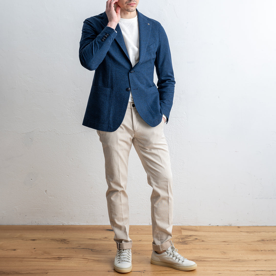 Dakar Jersey Herringbone Blue