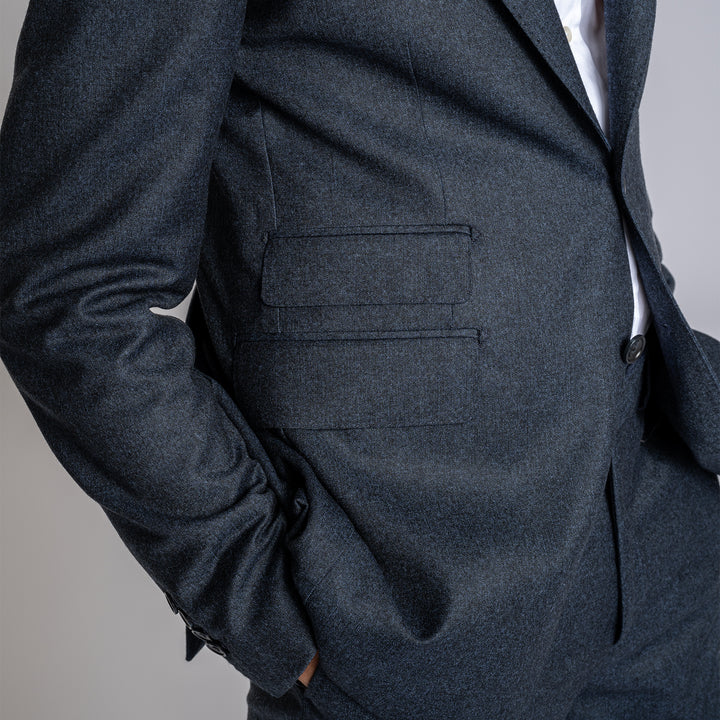 Wool Flanell Suit Navy