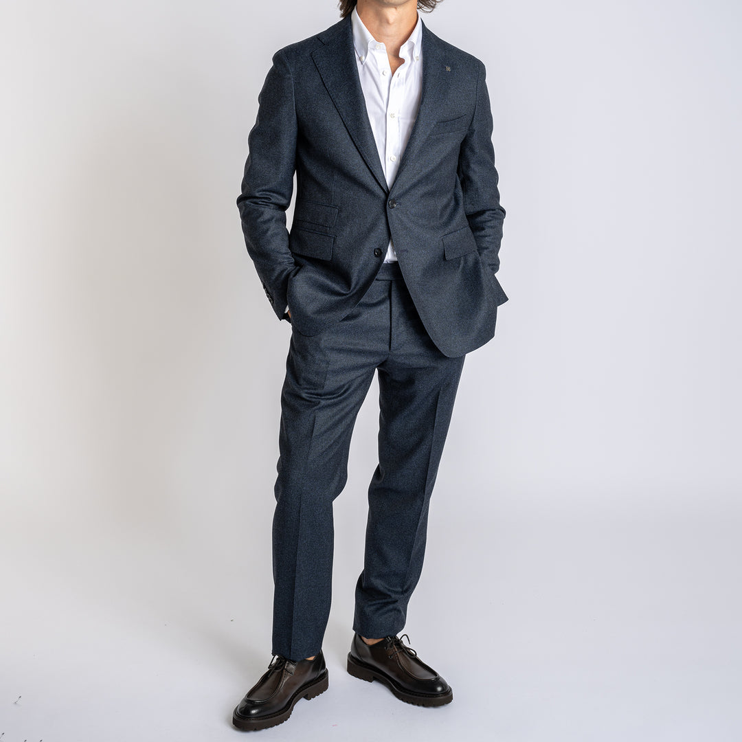 Wool Flanell Suit Navy