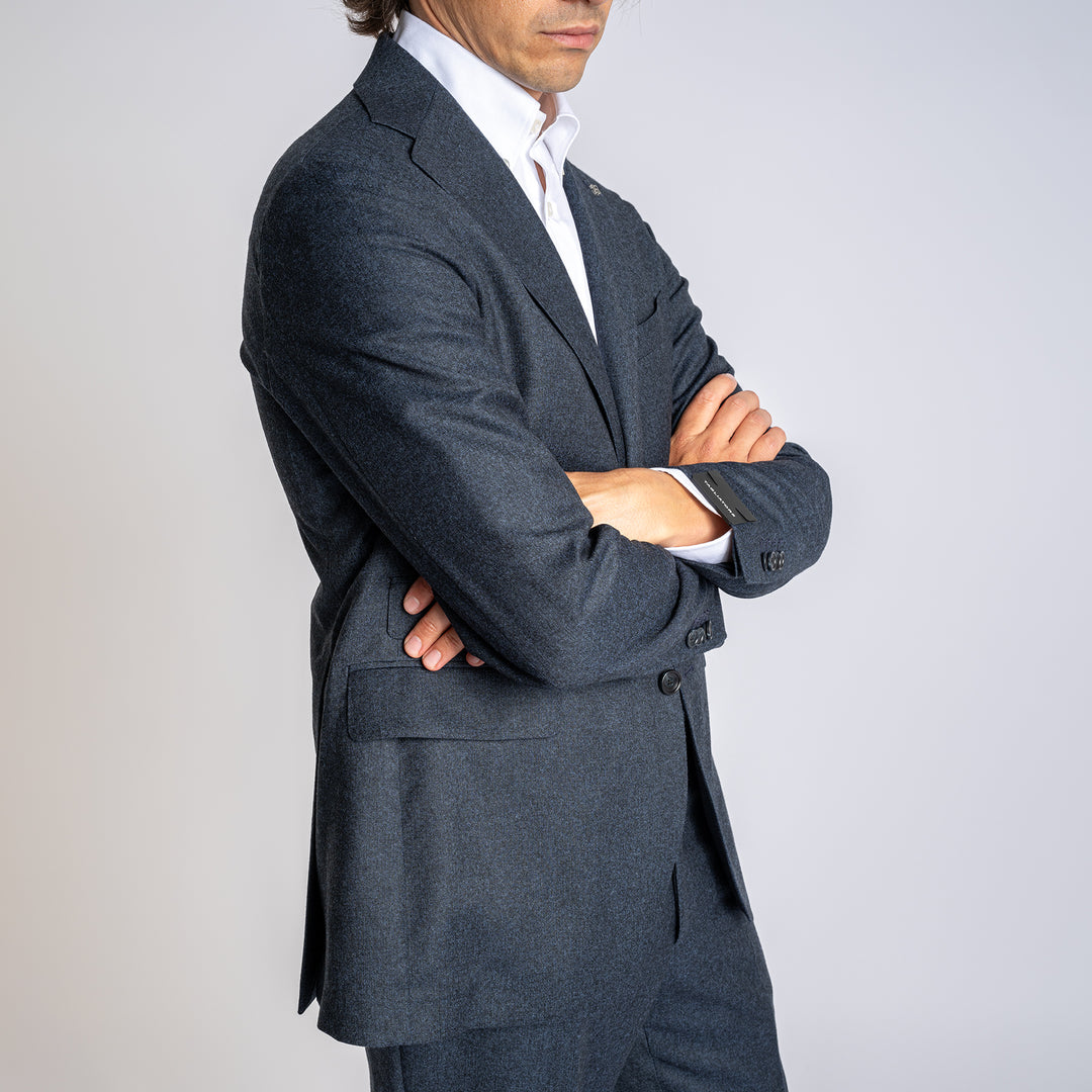 Wool Flanell Suit Navy