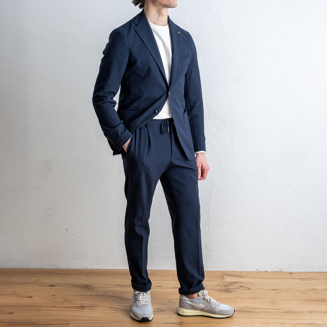 Dakar Seersucker Suit Navy
