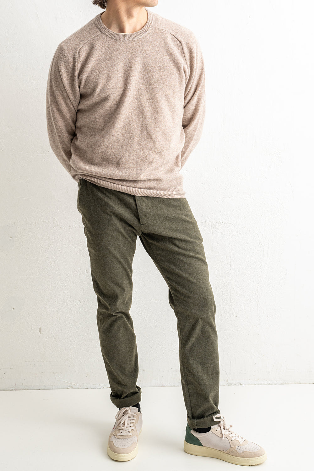 Theo 1067 Melange Trouser Dark Army