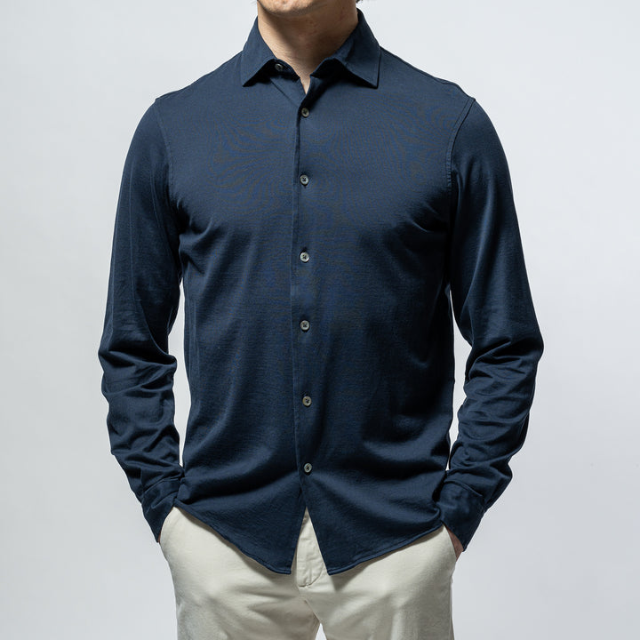 Luxury Jersey Shirt Navy