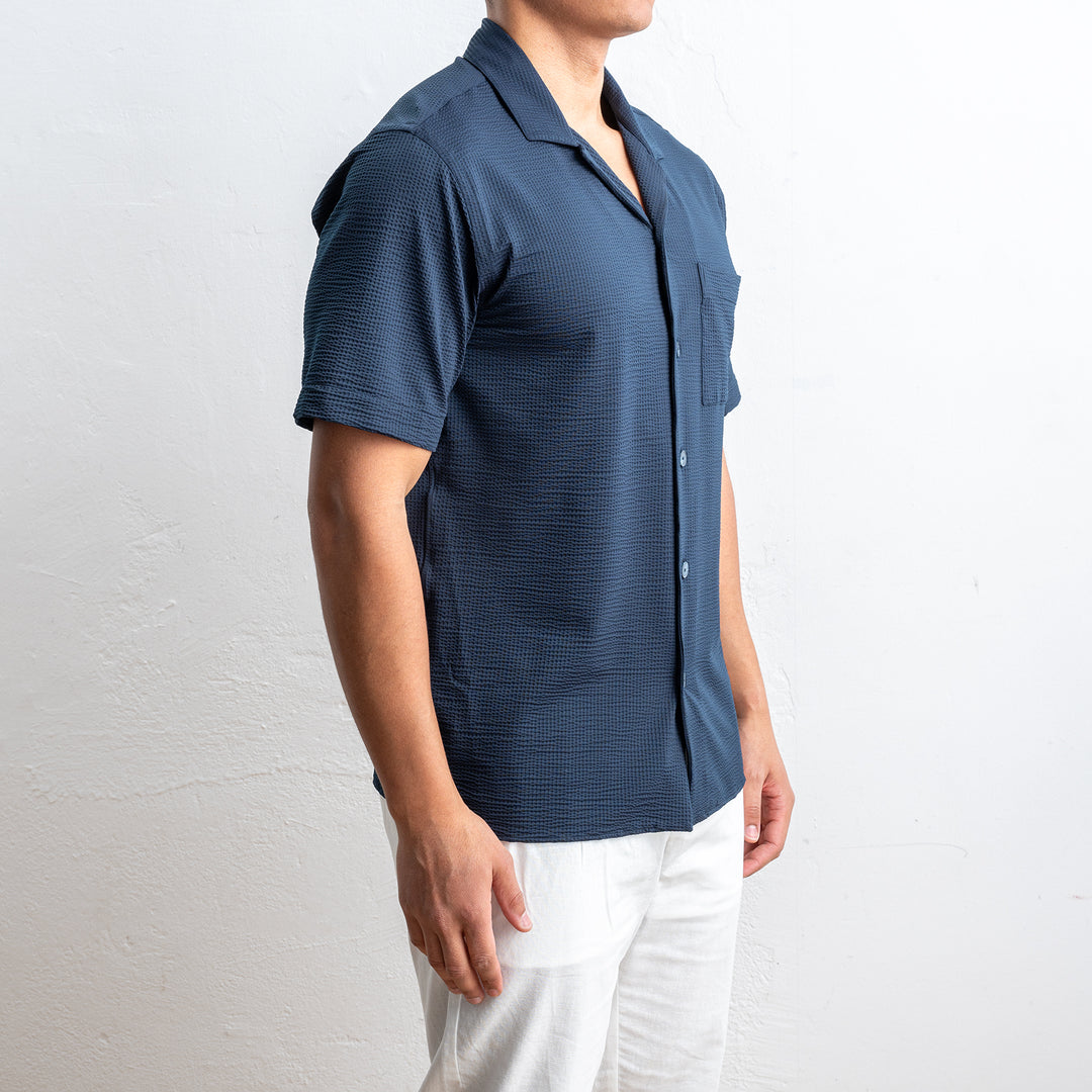 Tecnico Seersucker Shirt Black