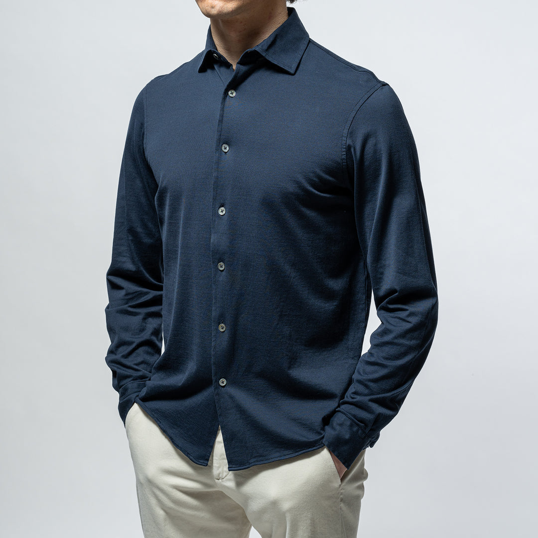 Luxury Jersey Shirt Navy