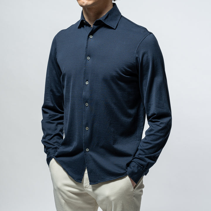 Luxury Jersey Shirt Navy