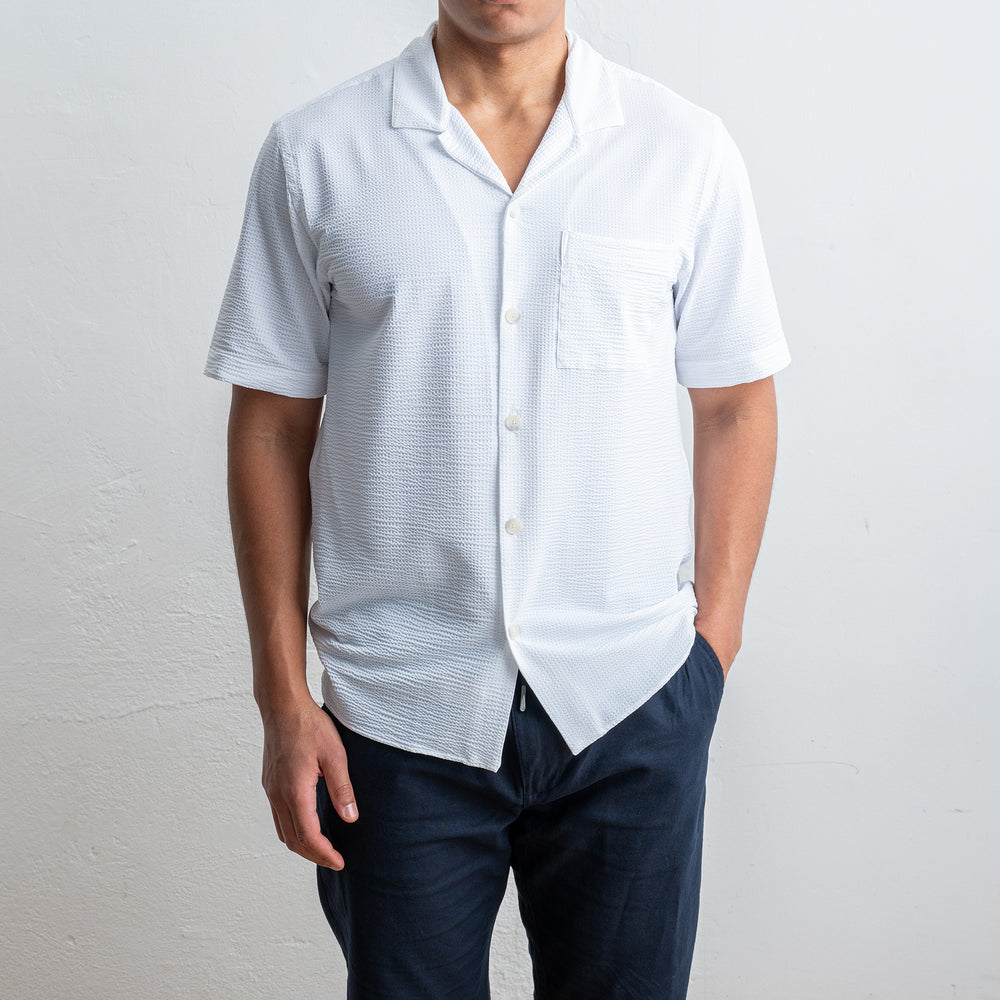 Kortärmad skjorta med bowling krage från Xacus