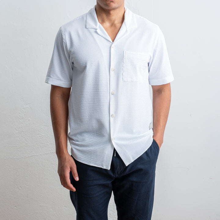 Kortärmad skjorta med bowling krage från Xacus