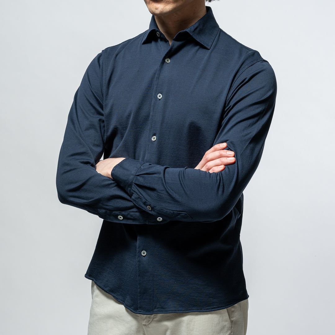 Luxury Jersey Shirt Navy