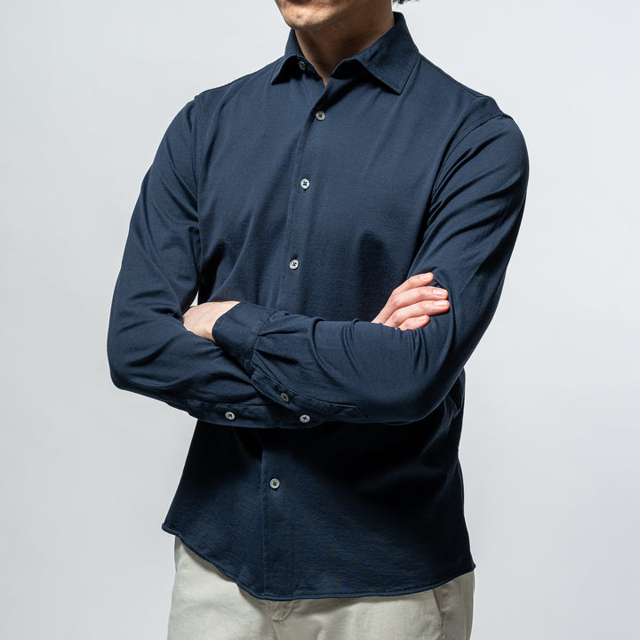Luxury Jersey Shirt Navy