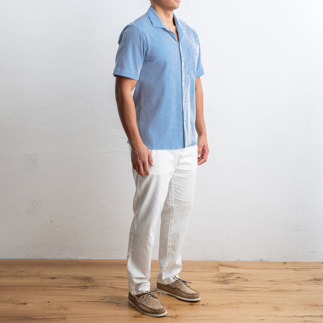 Tecnico Seersucker Shirt BLUE STRIPE