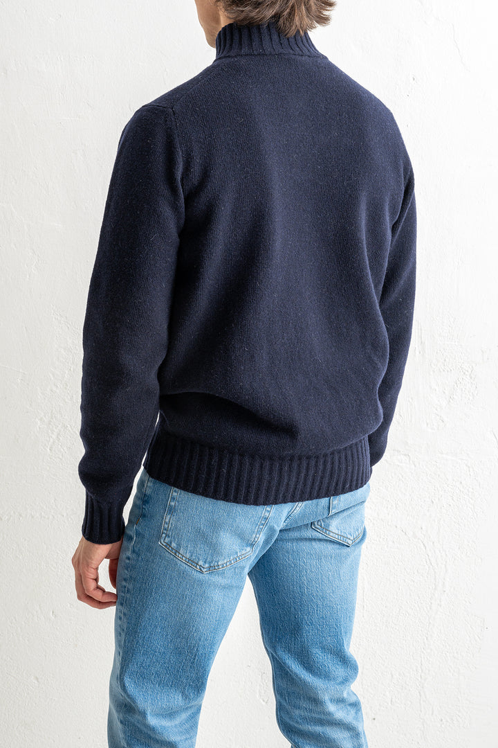 Lambwool Halfzip Navy