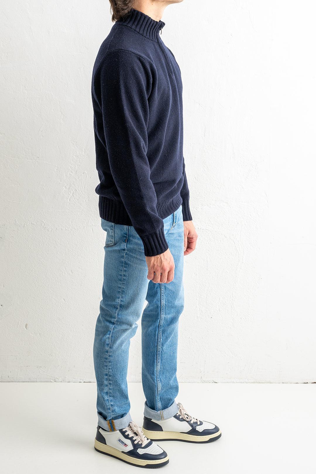 Lambwool Halfzip Navy