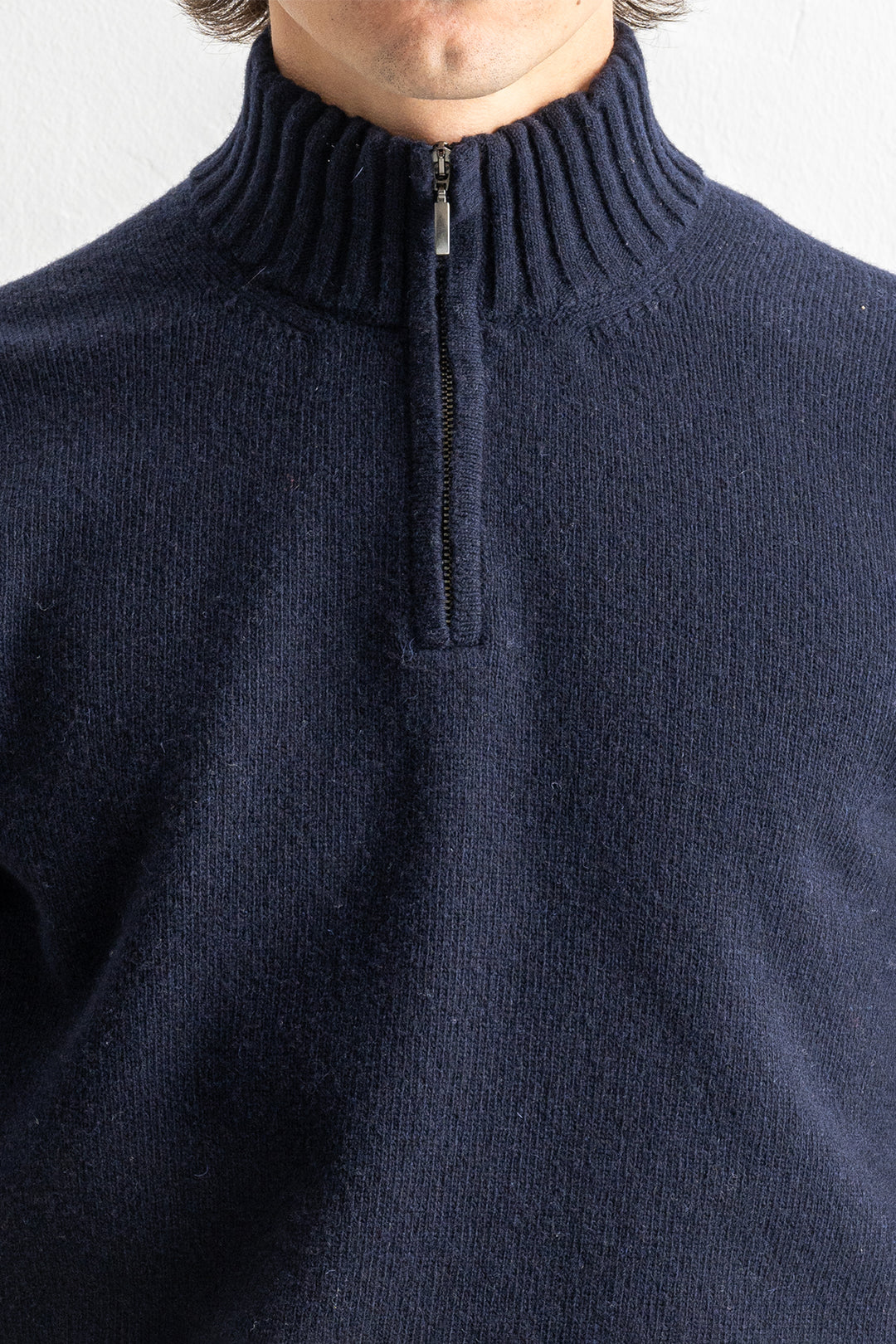 Lambwool Halfzip Navy