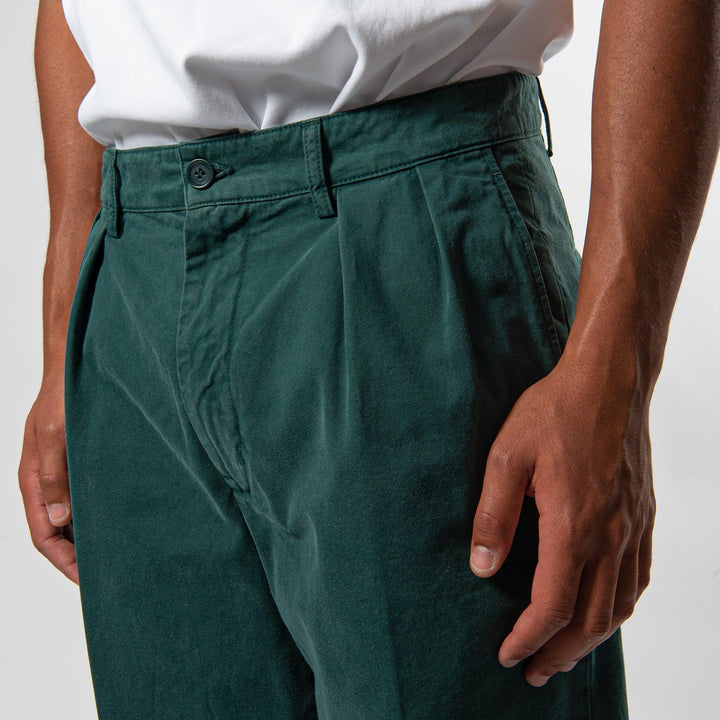 ROMAN HEAVY COTTON GABARDINE PANTS Green