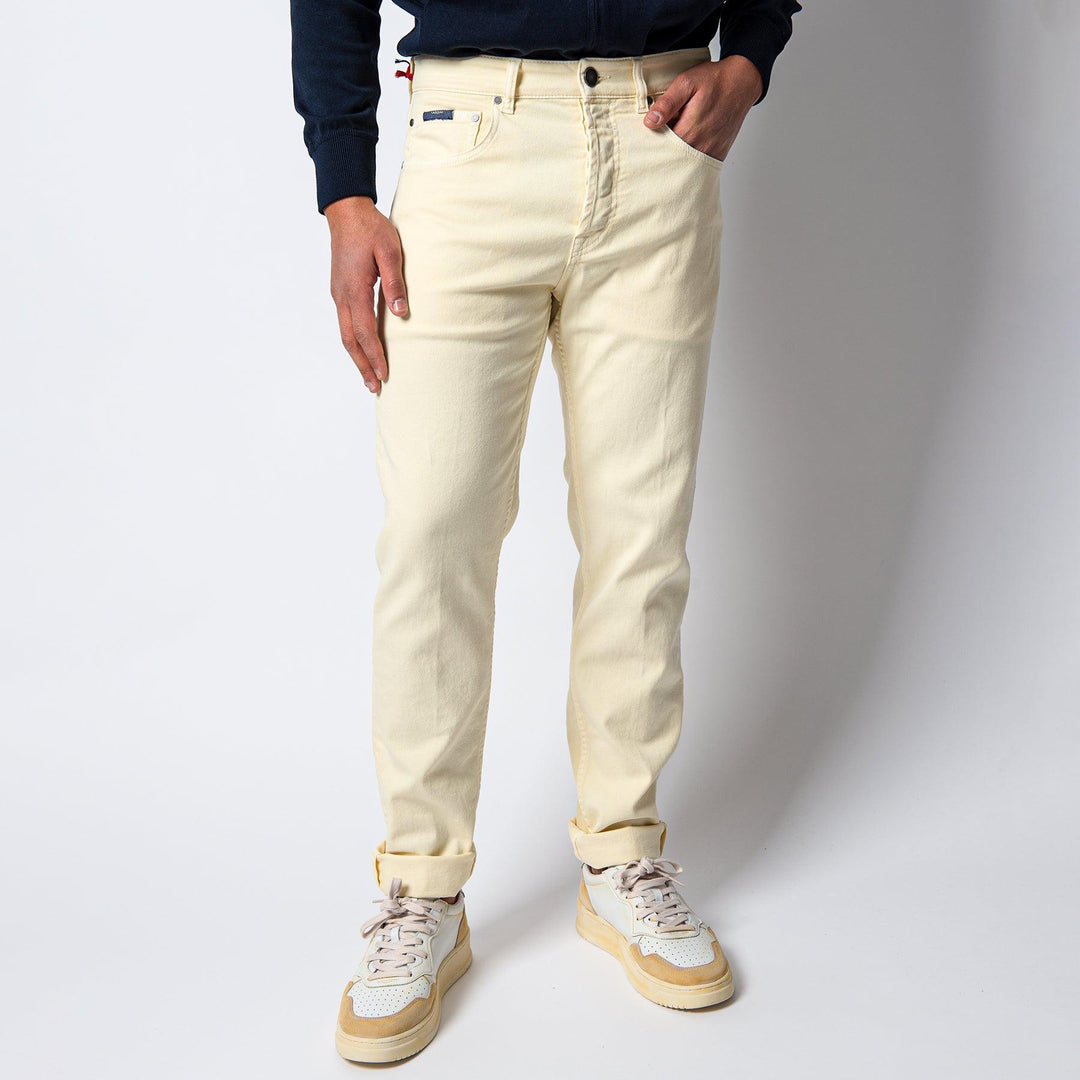 JIMMY DENIM DYED TROUSER YELLOW