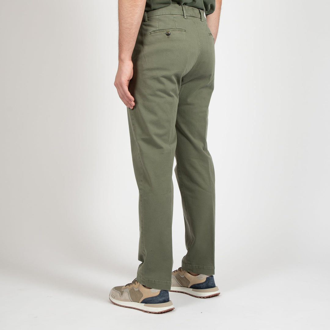 COTTON WASHED TWILL CHINO ARMY