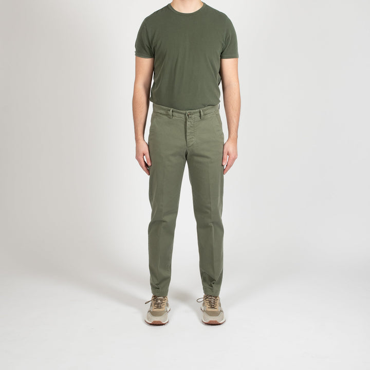 COTTON WASHED TWILL CHINO ARMY