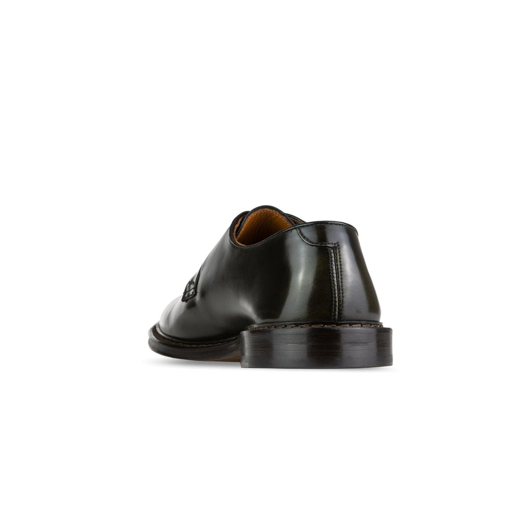 DERBY LEATHER SHOE DARK GREEN