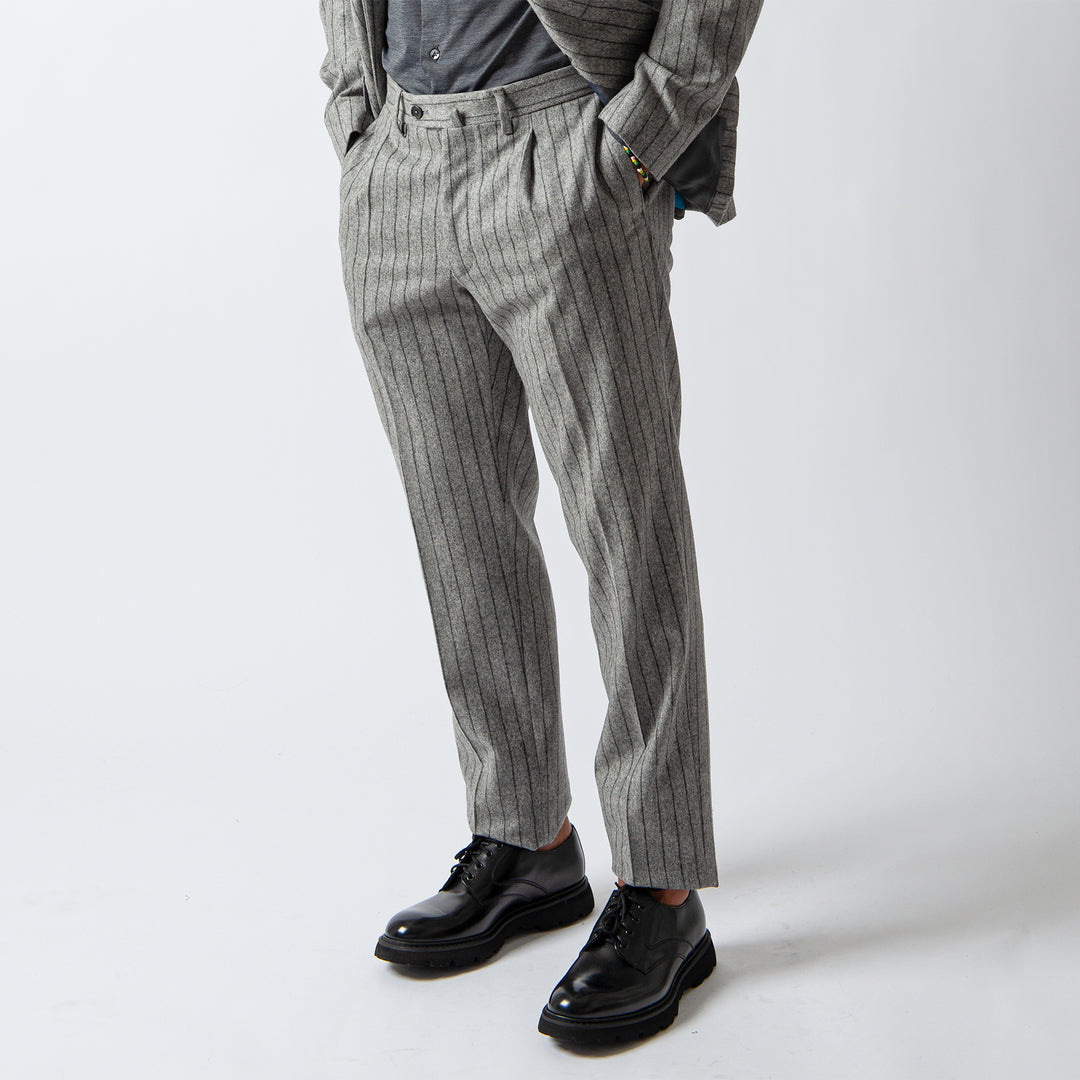 STRIPE FLANNEL SUIT Grey