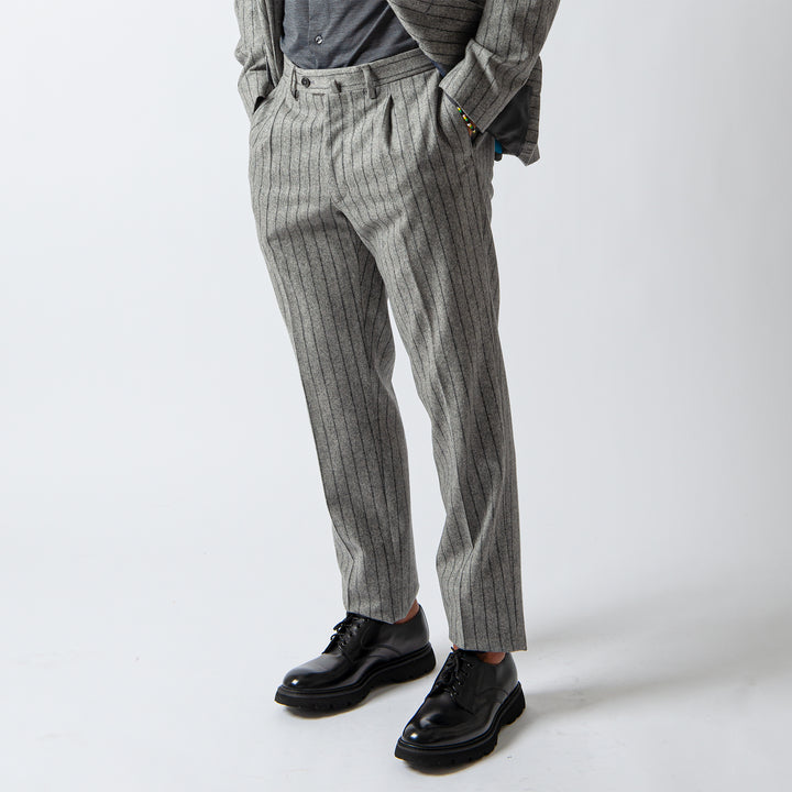STRIPE FLANNEL SUIT Grey