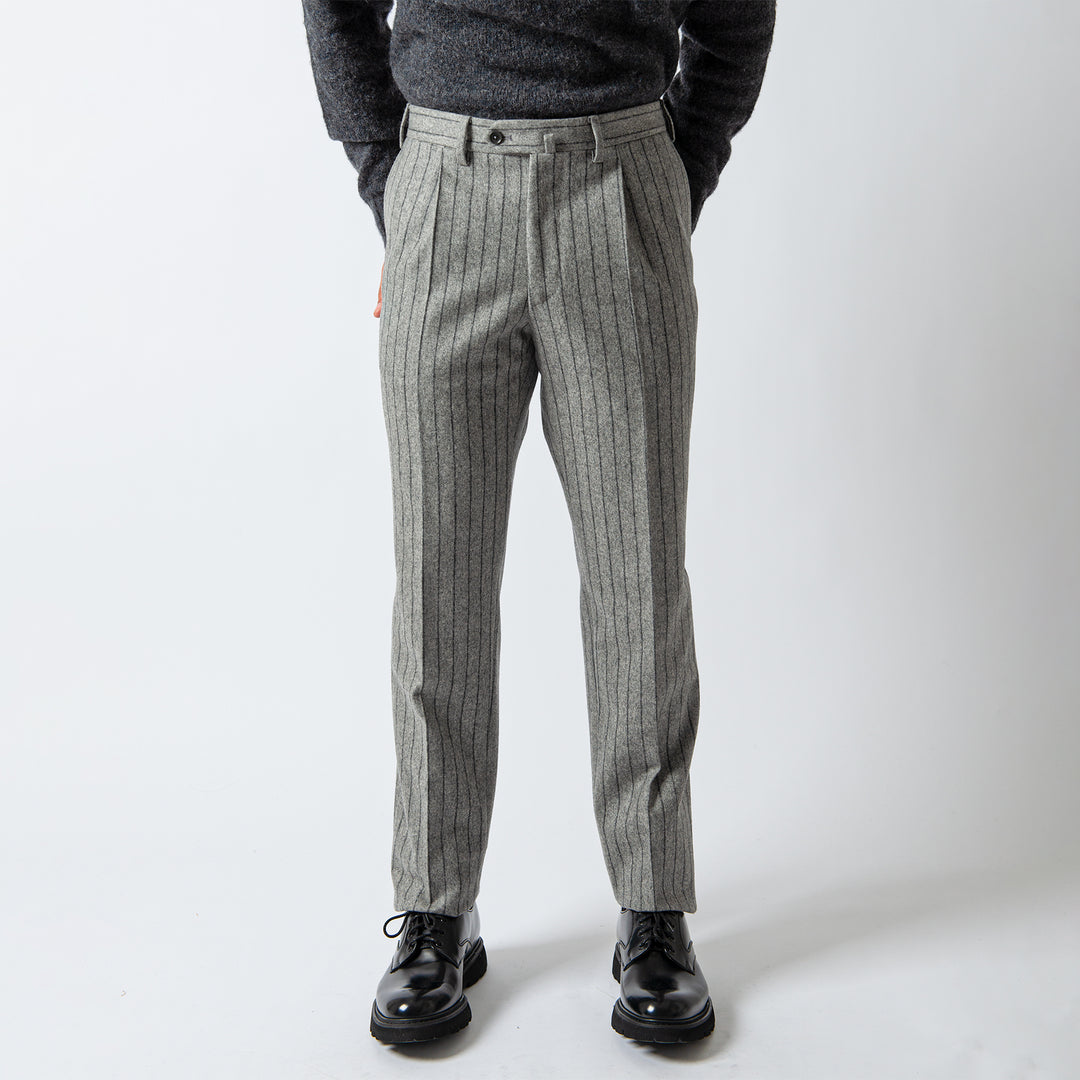 STRIPE FLANNEL SUIT Grey