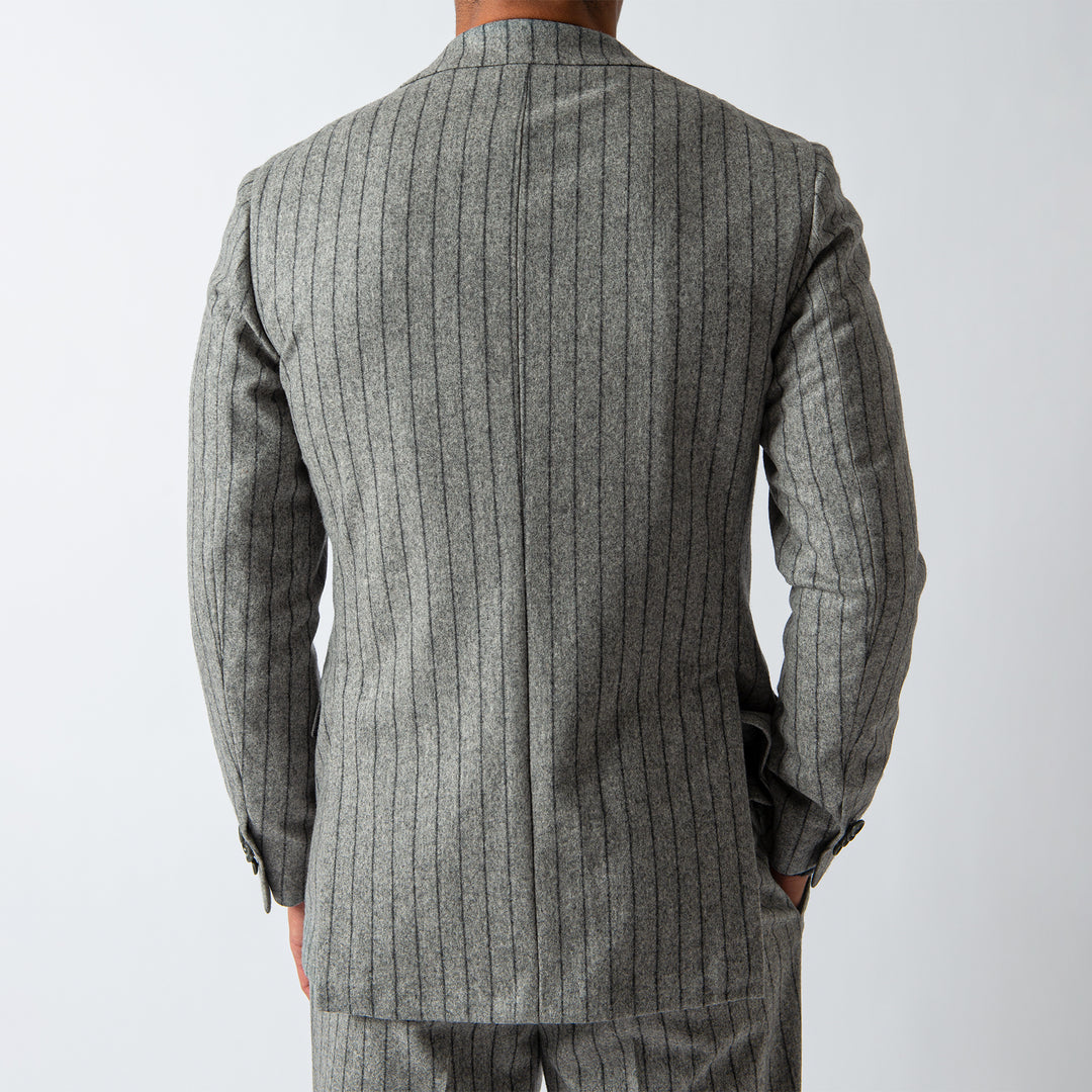 STRIPE FLANNEL SUIT Grey
