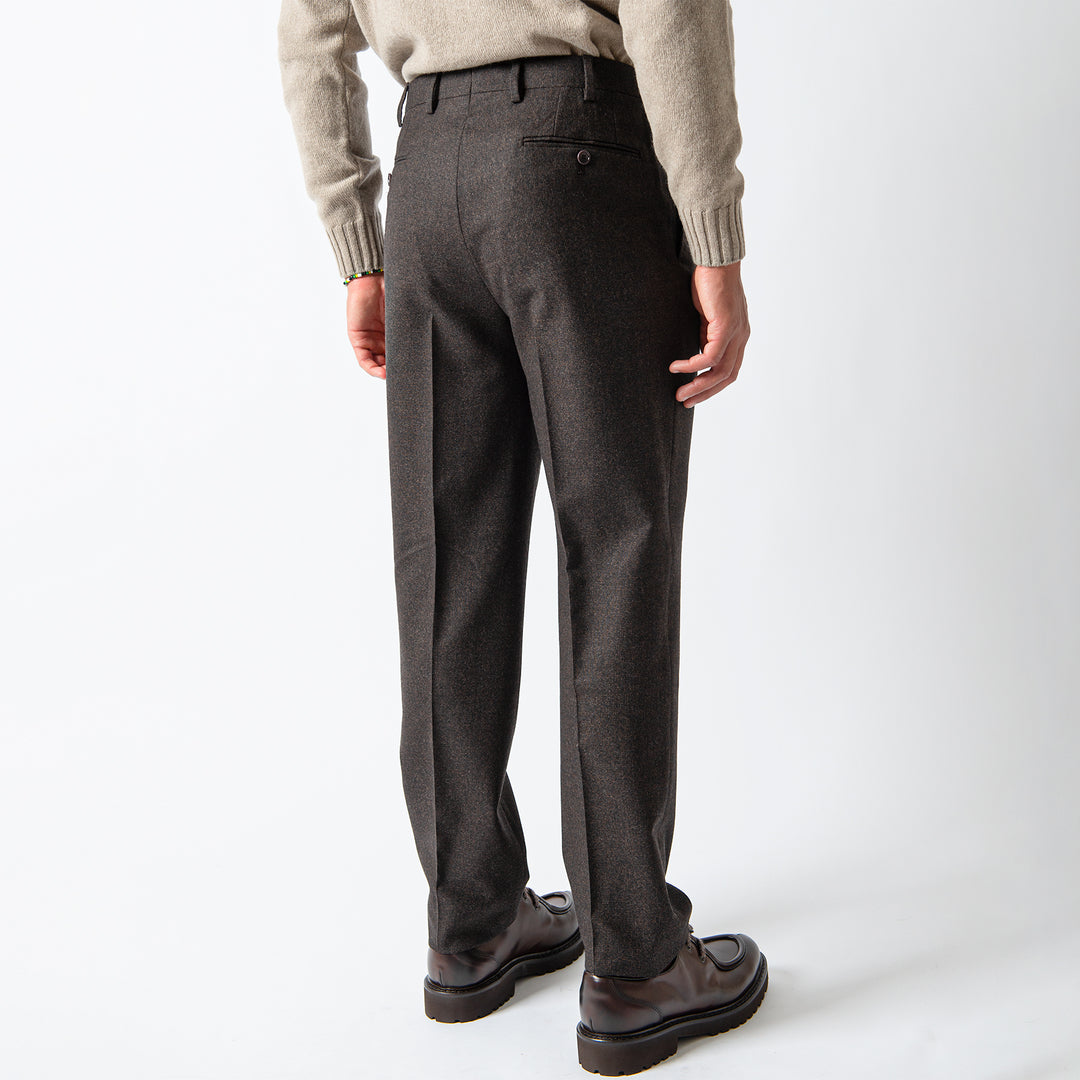 MELANGE FLANNEL SUIT Brown