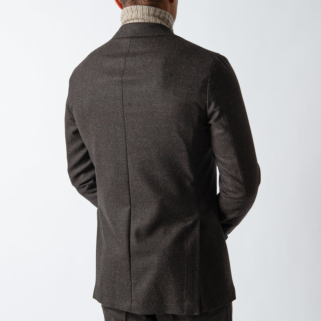 MELANGE FLANNEL SUIT Brown