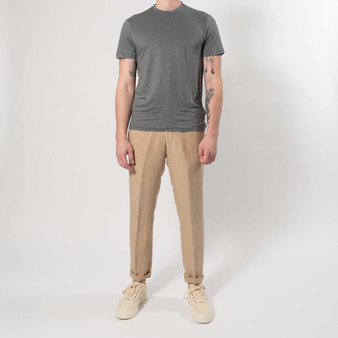 COURTES LINEN T-SHIRT Grey