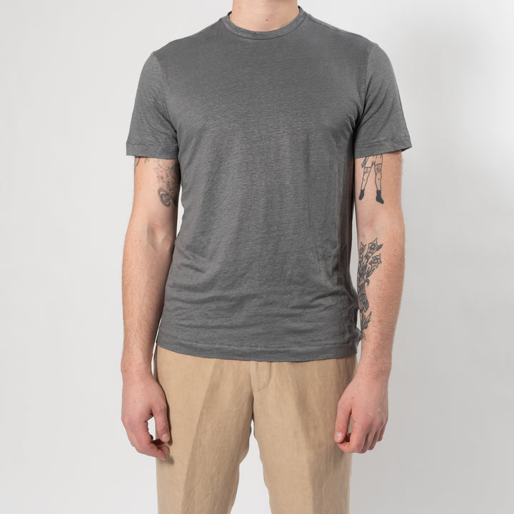 COURTES LINEN T-SHIRT Grey