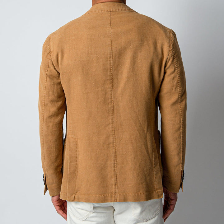 JACK REG COTTON RAMIE BLAZER SAND