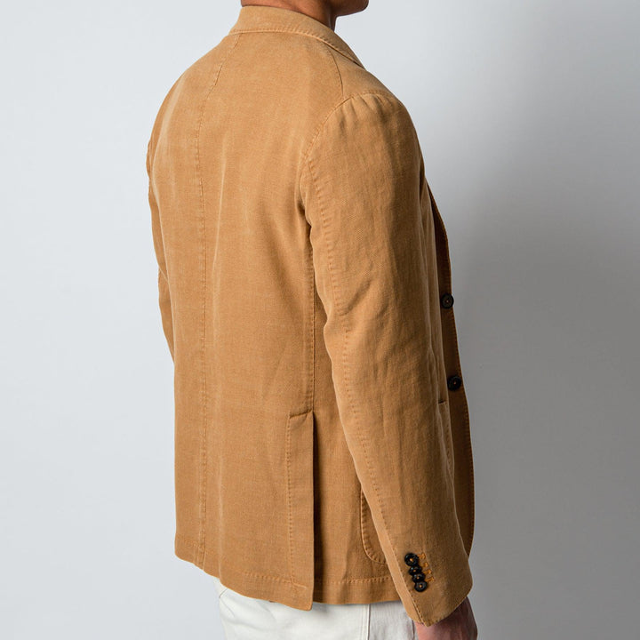 JACK REG COTTON RAMIE BLAZER SAND