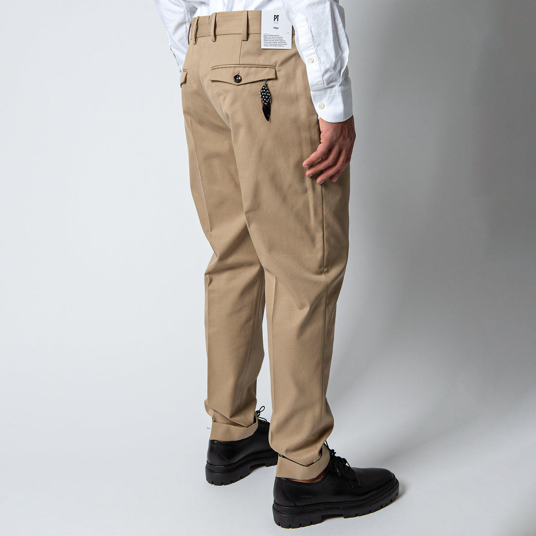 REBEL ONE PLEAT TROUSERS Beige