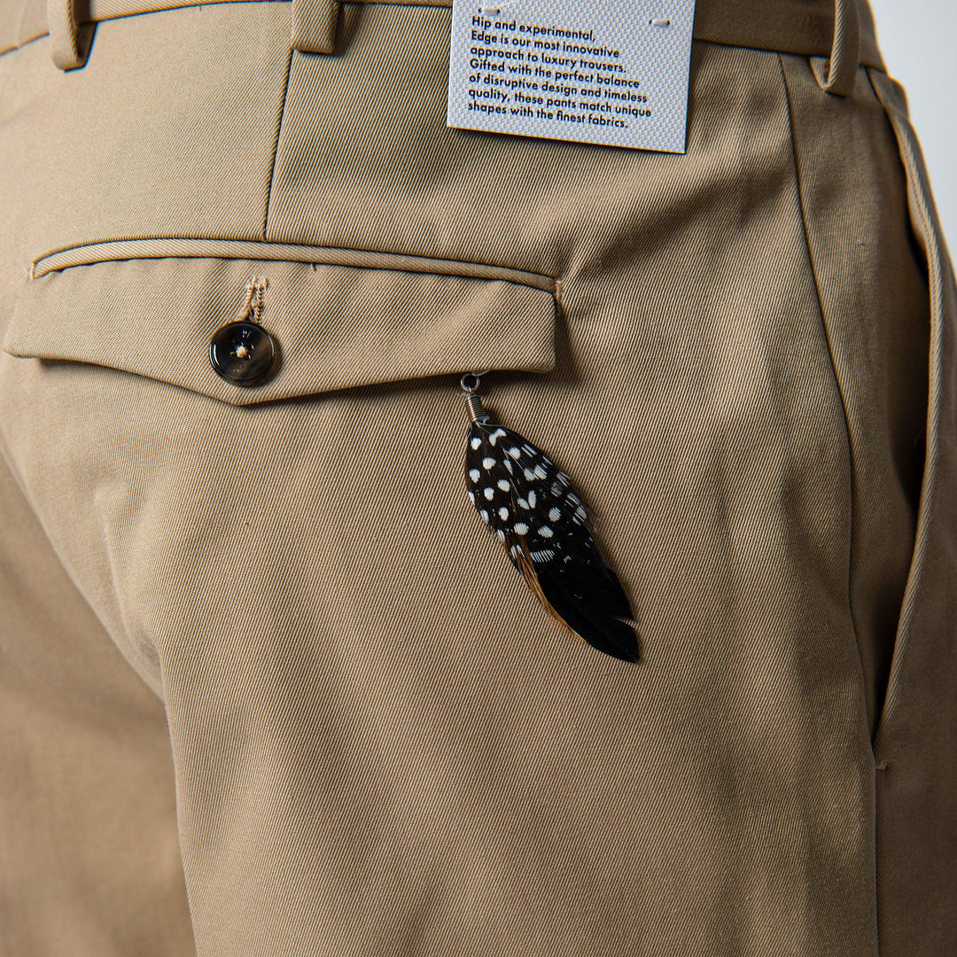 REBEL ONE PLEAT TROUSERS Beige