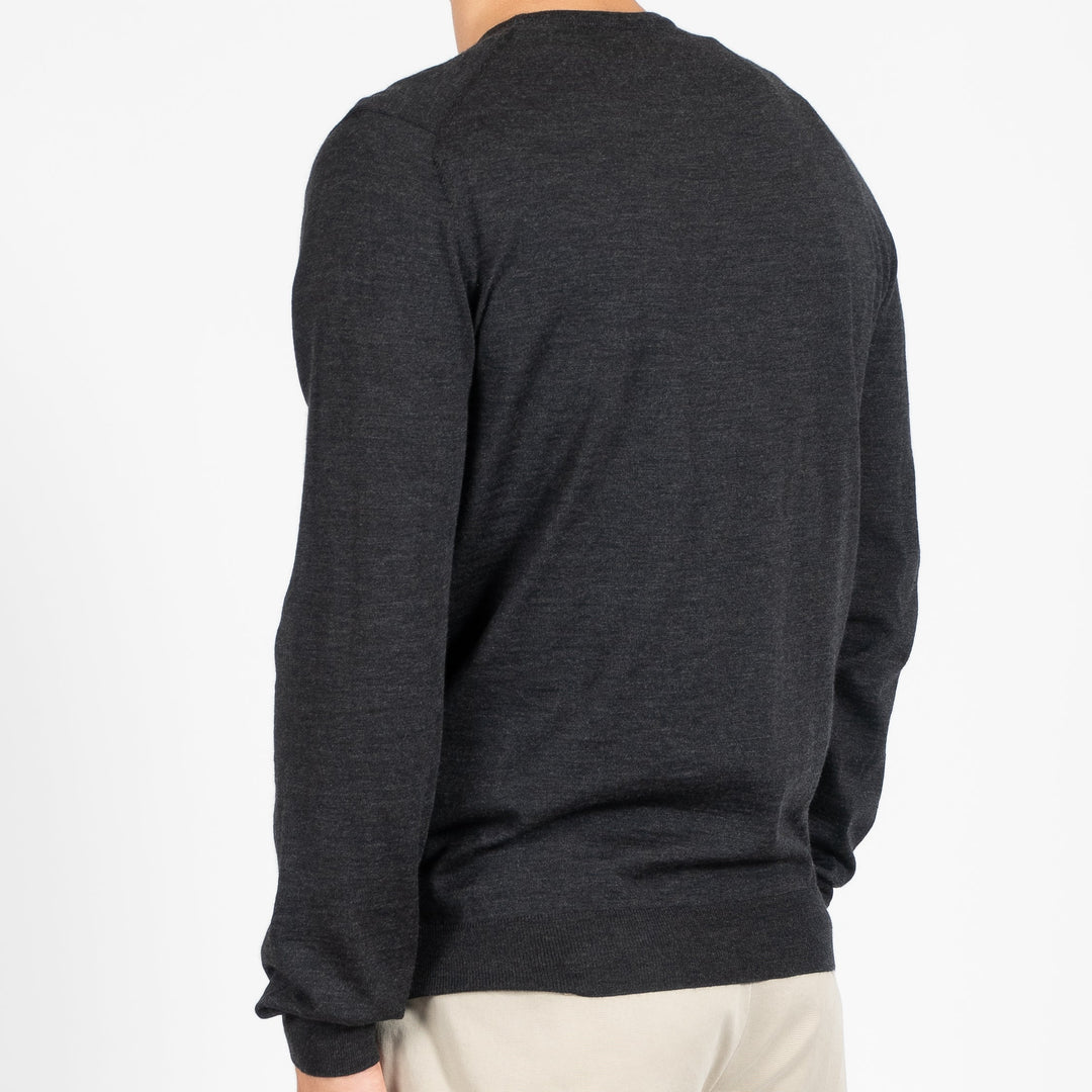 ROYAL 120'S MERINO CREWNECK ANTRACITE