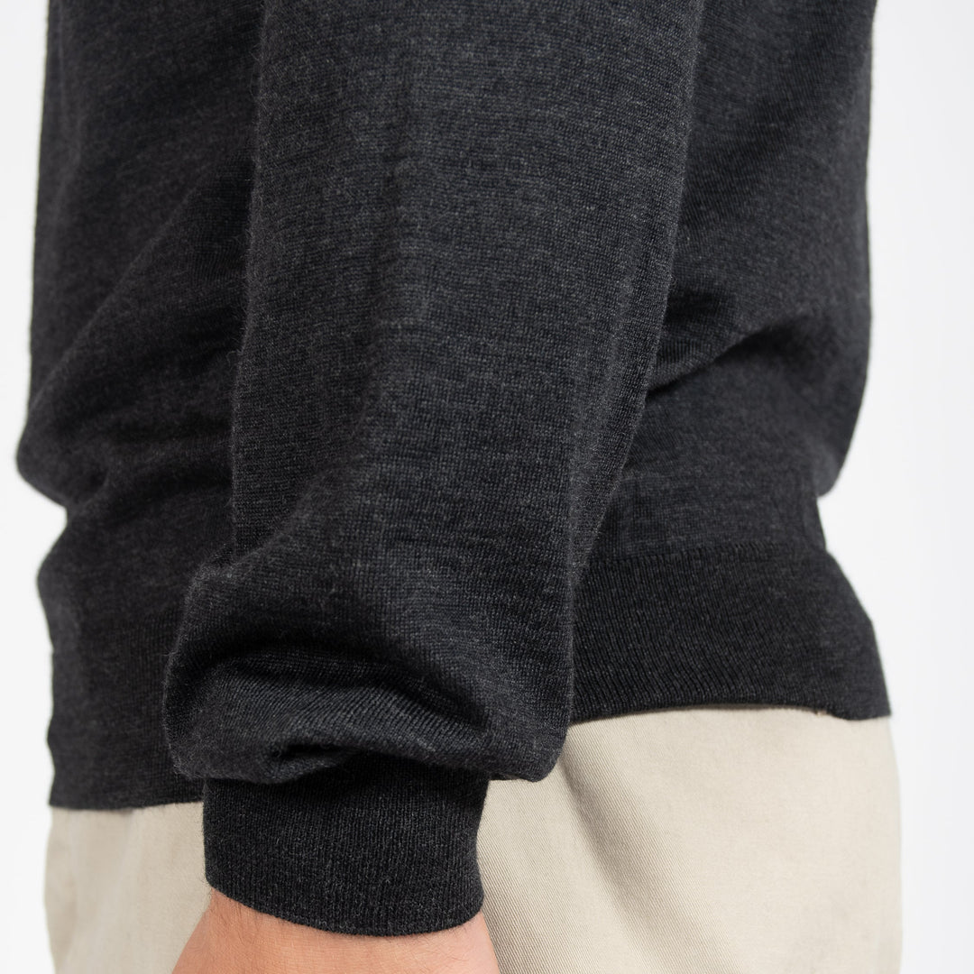 ROYAL 120'S MERINO CREWNECK ANTRACITE