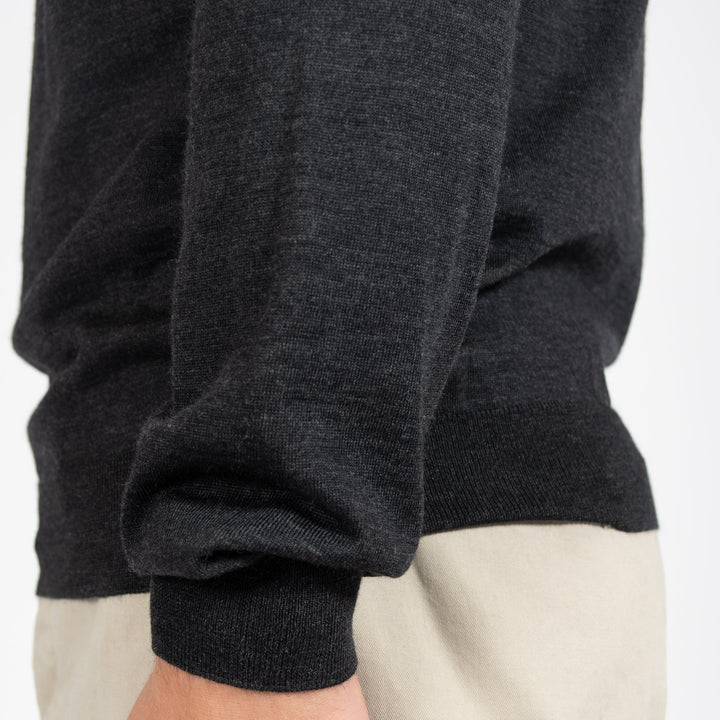 ROYAL 120'S MERINO CREWNECK ANTRACITE