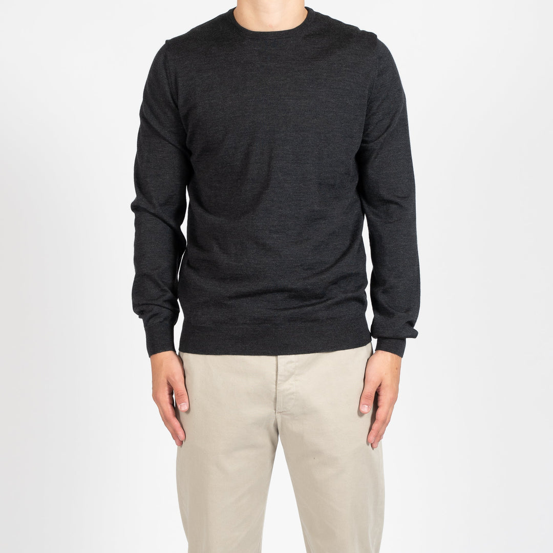 ROYAL 120'S MERINO CREWNECK ANTRACITE