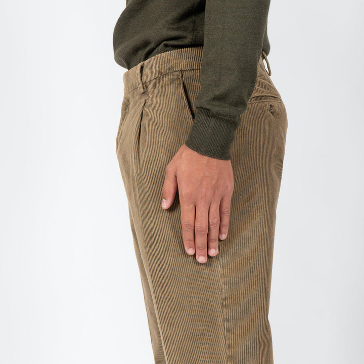 SHADOW DYED CORD PANT BEIGE