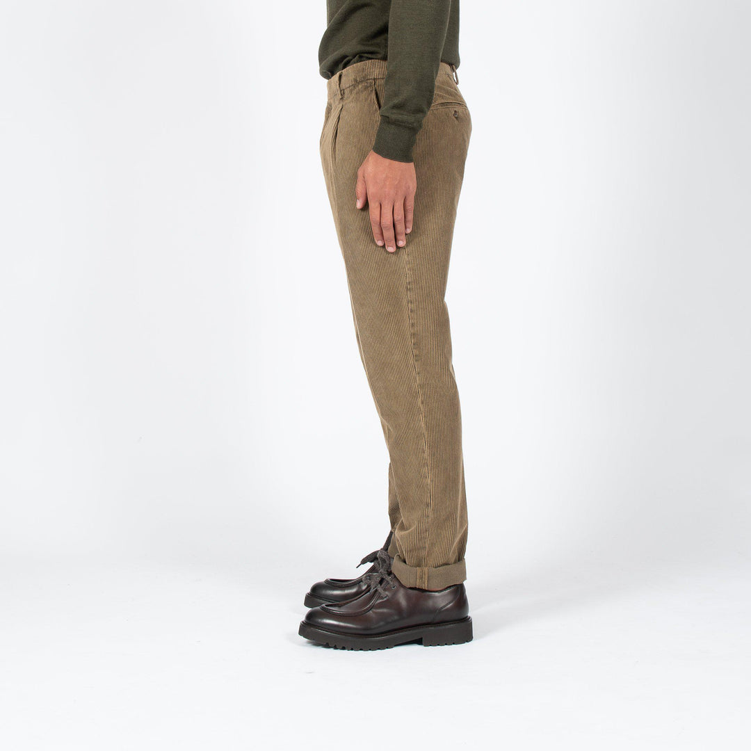 SHADOW DYED CORD PANT BEIGE
