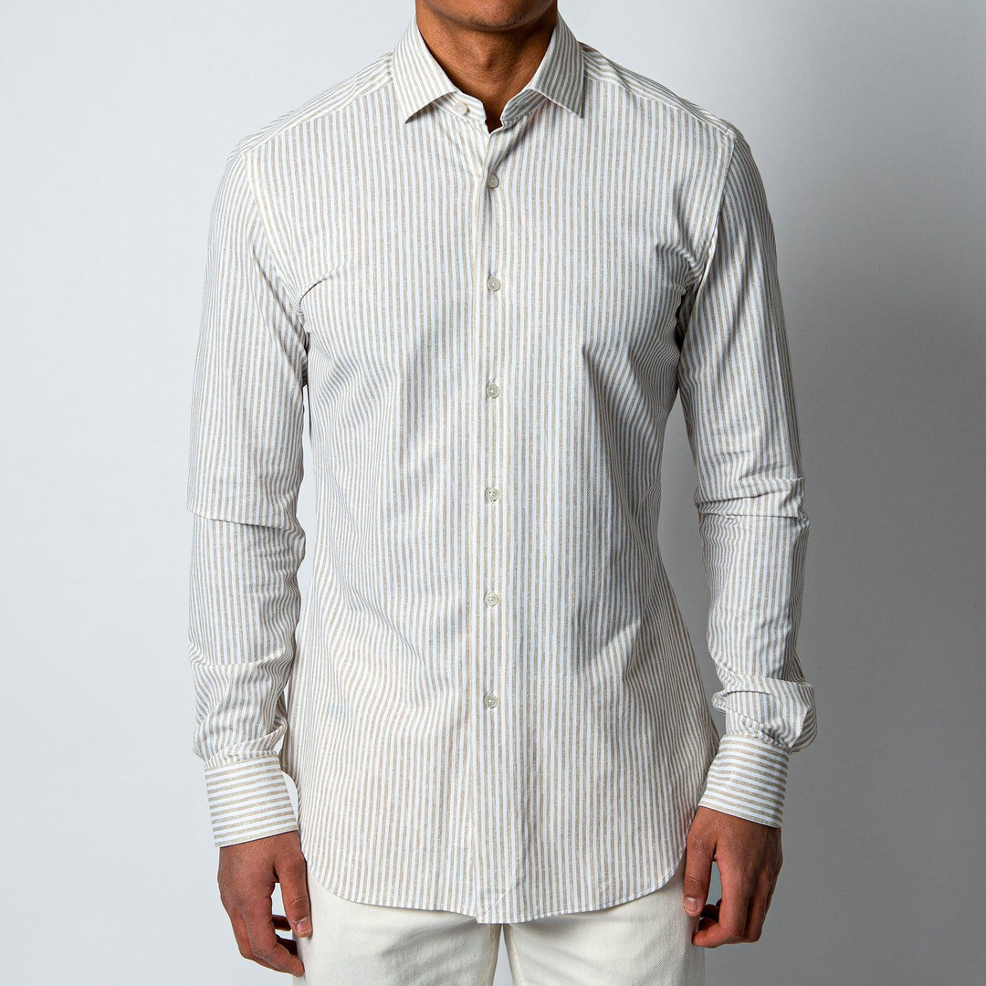 ACTIVE SHIRT BEIGE STRIPE