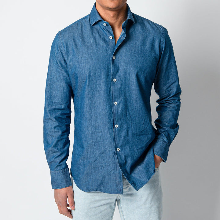 COTTON CHAMBRAY SHIRT Denim