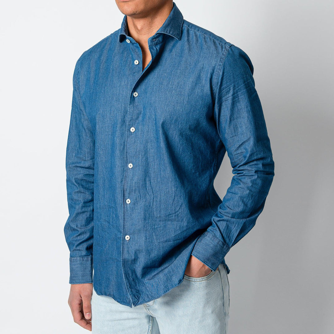 COTTON CHAMBRAY SHIRT Denim