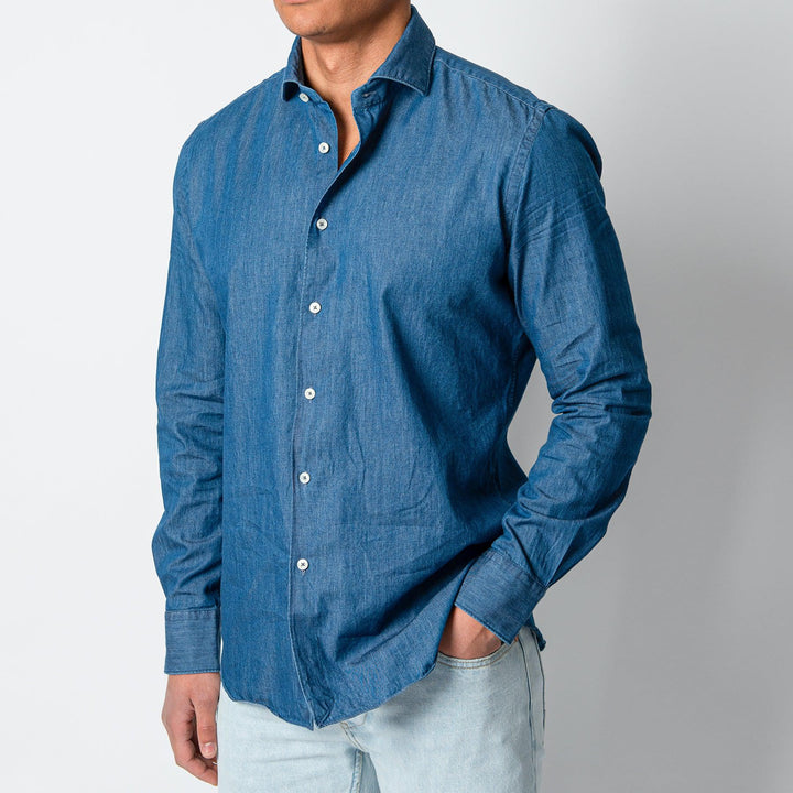 COTTON CHAMBRAY SHIRT Denim