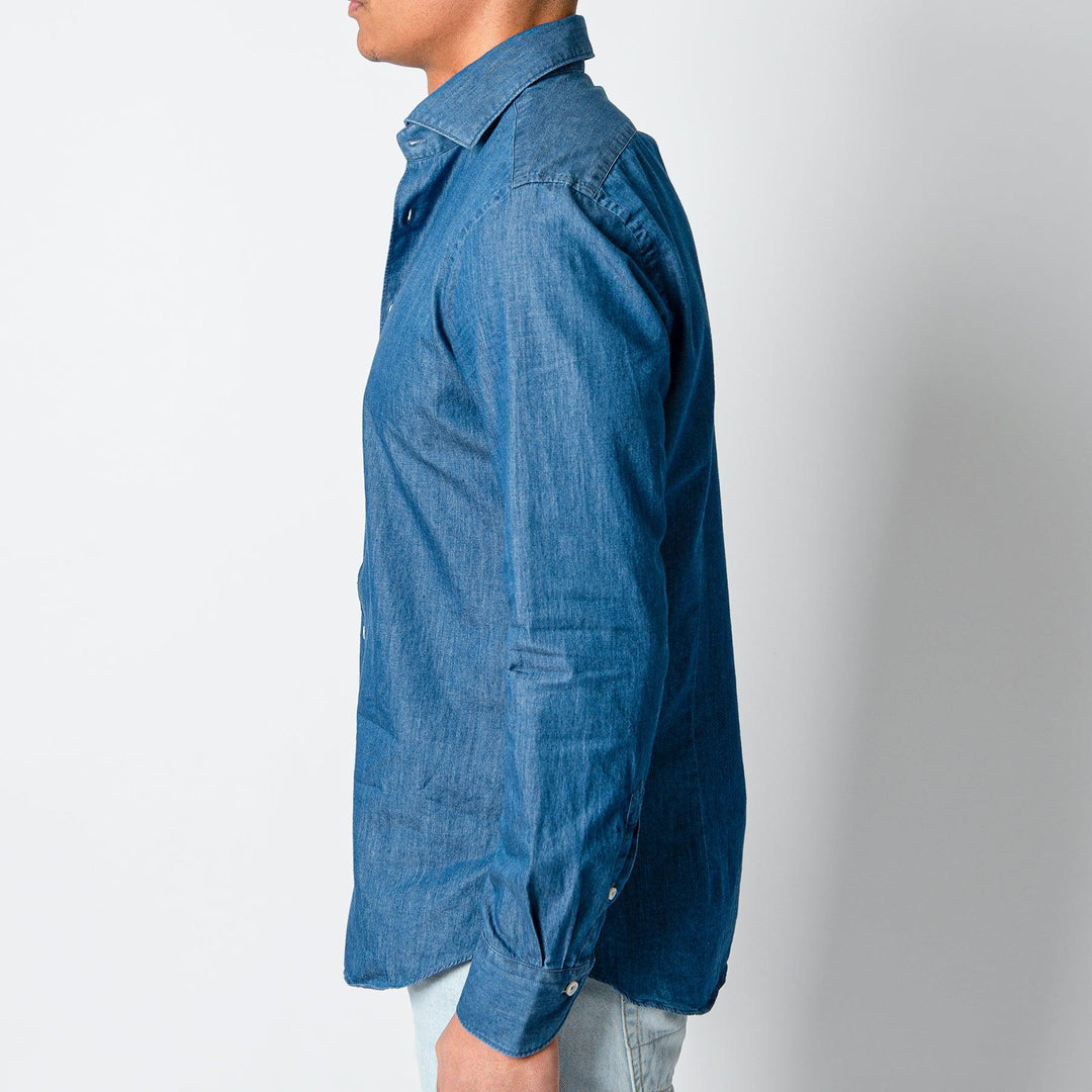 COTTON CHAMBRAY SHIRT Denim