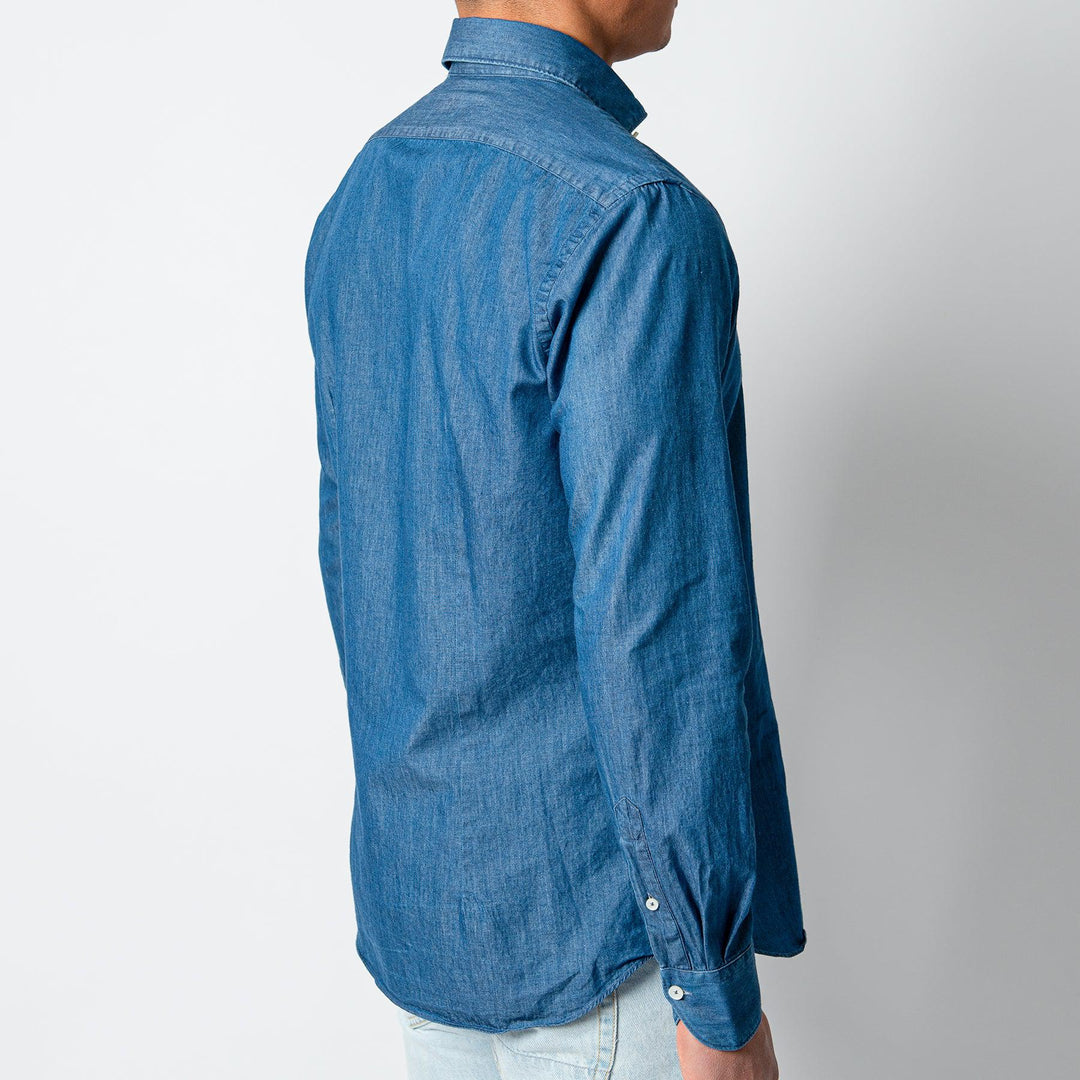 COTTON CHAMBRAY SHIRT Denim