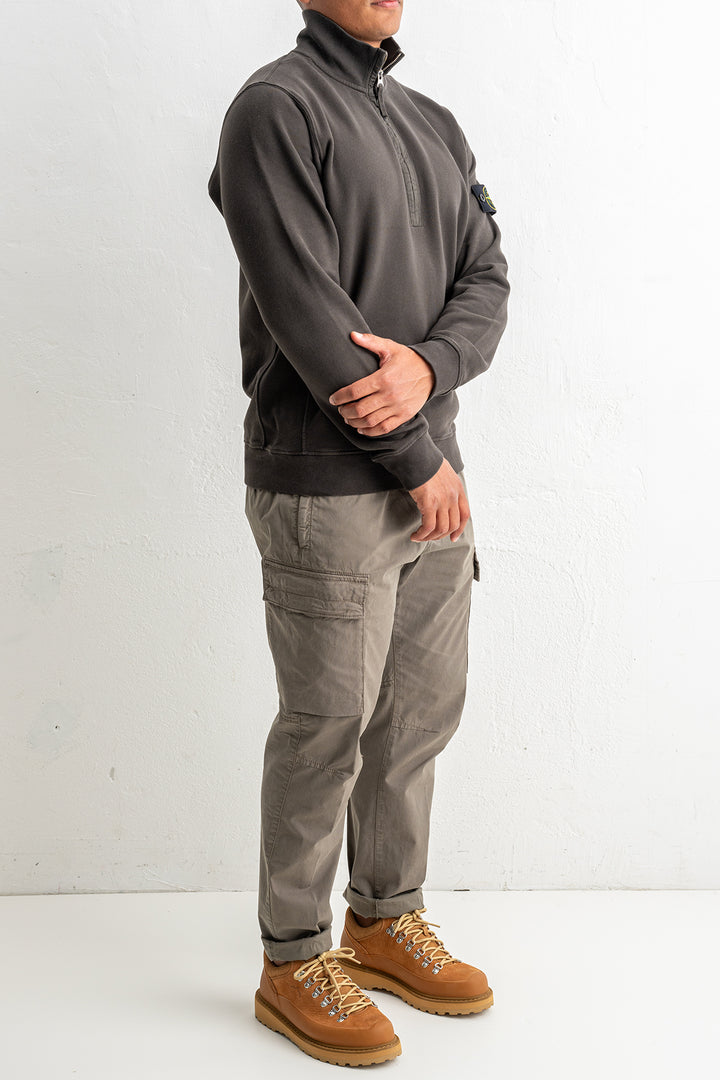 Brushed Organic Cotton Fleece Polo 6100068 LEAD GREY