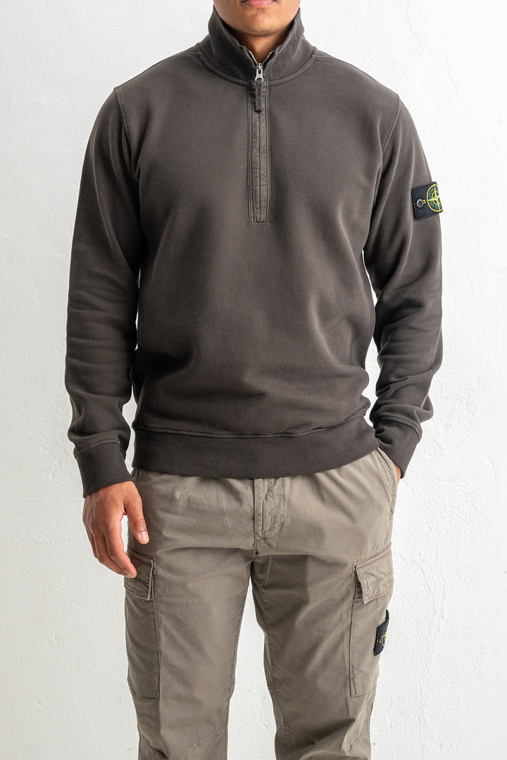 Brushed Organic Cotton Fleece Polo 6100068 LEAD GREY